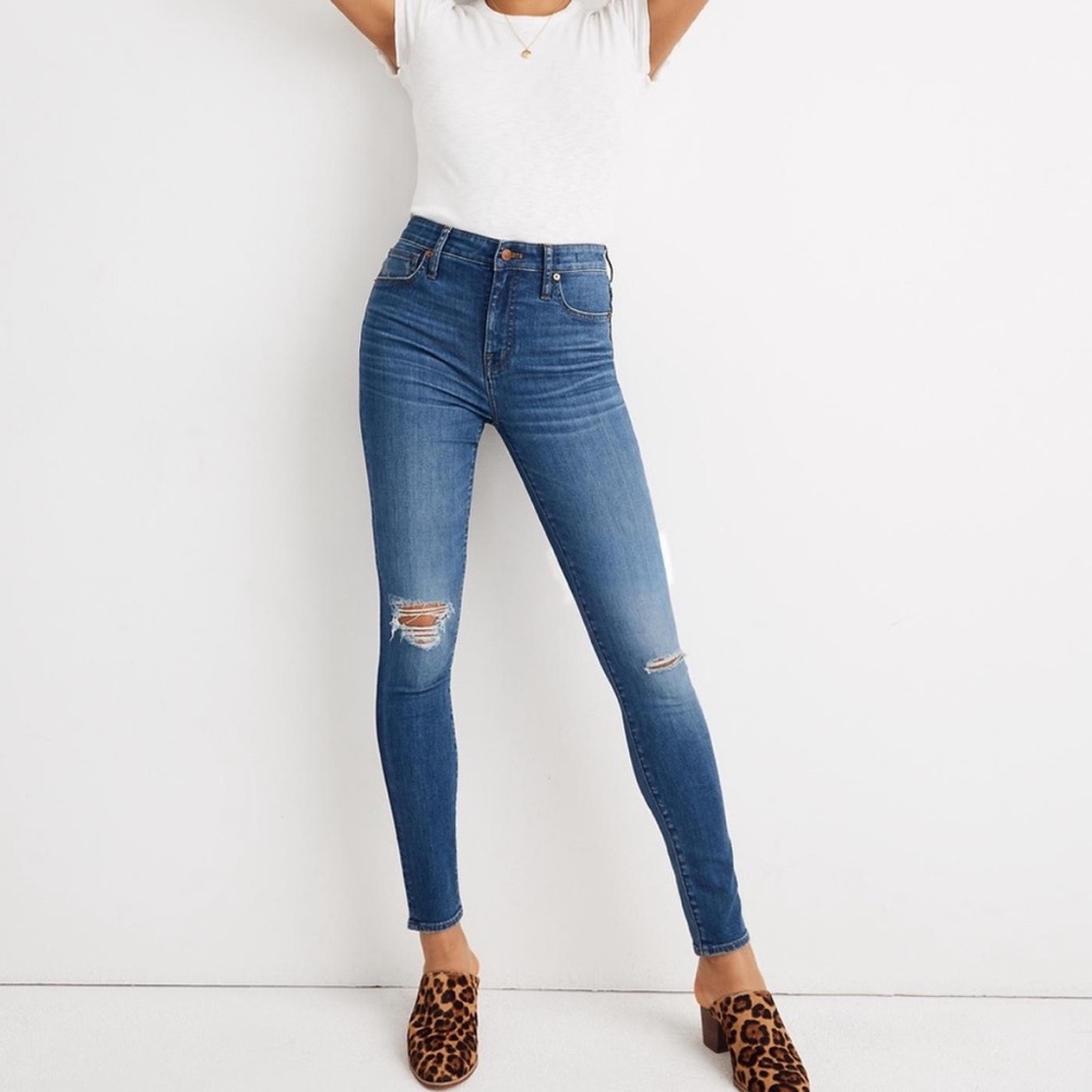 Madewell Curvy High-Rise Skinny Crop Jeans in Delmar Wash: Eco Edition